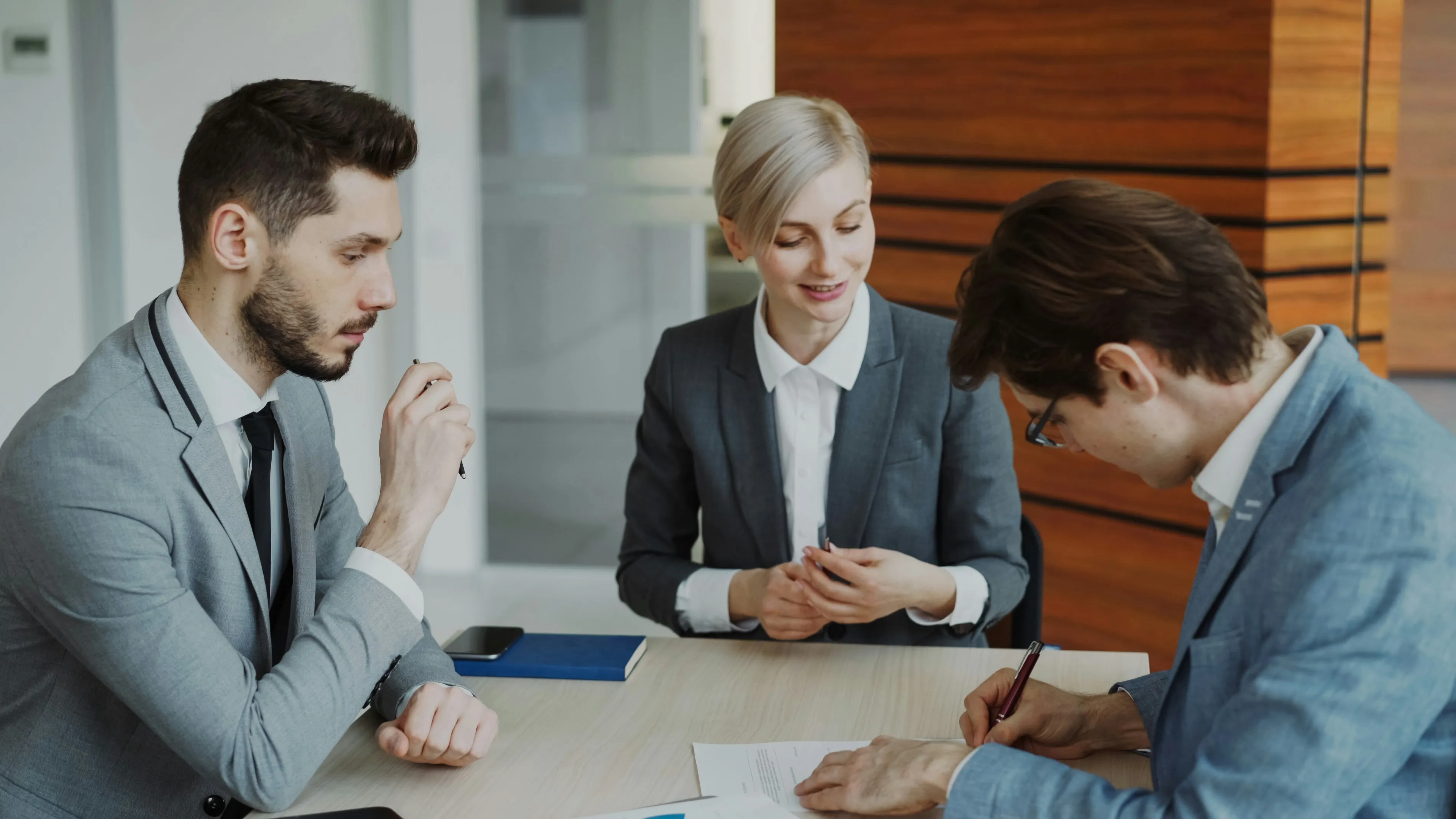 Insurance claims and underwriting team at work